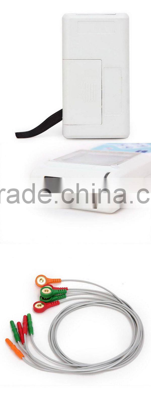 OEM 3-lead Color LCD Holter 24-hours recorder System ecg holter monitor with Software-Cardioscope