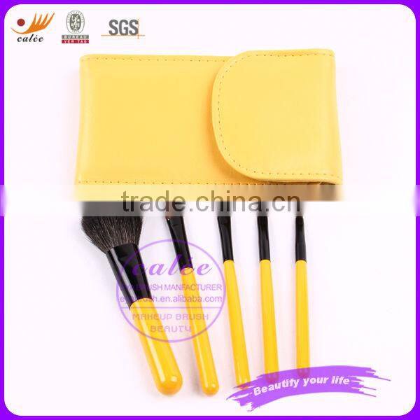 EYA 5pcs goat hair makeup brush set for girls
