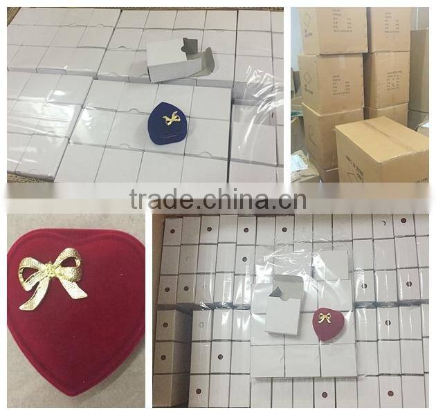 heart shape red wedding jewelry ring box wholesale