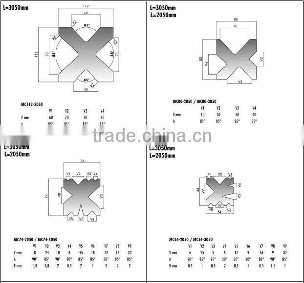 amada press brake tools