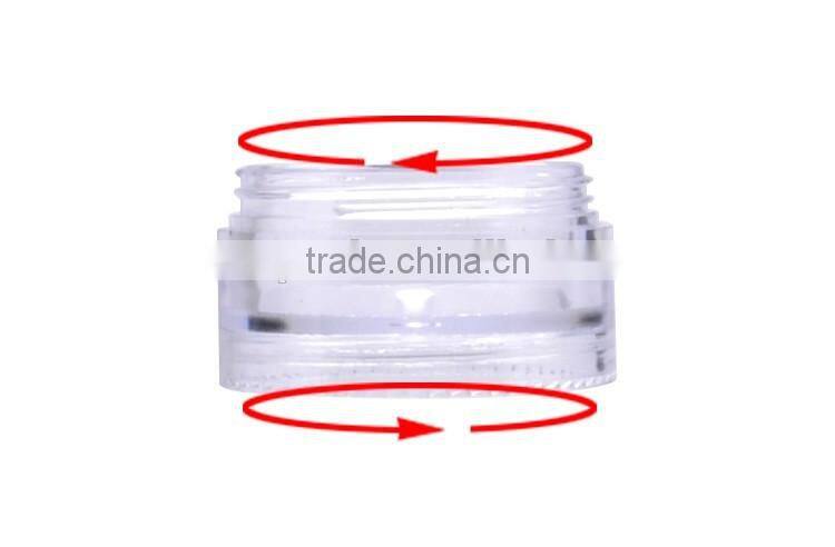 Plastic clear cream jar/5g cosmetic cream jar