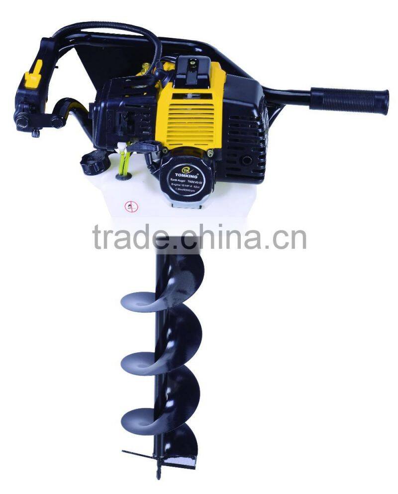 2 stroke earth drilling ,52cc earth auger,44F-6 ice auger with 150mm,200mm drill with CE,GS EURO2