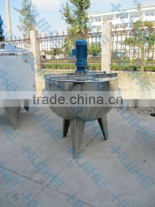 sanitary steam heating jacketed kettle with scraper stirrer