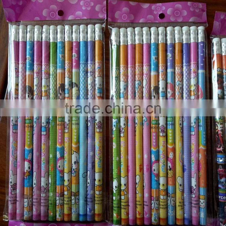 Customized pencils standard hb wooden pencil for kids