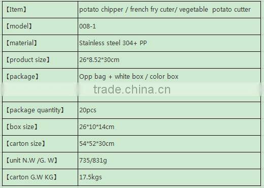 Multifunctional potato chipper, french fry cuter, vegetable potato cutter