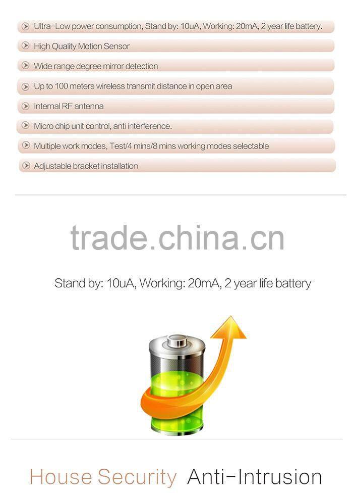 Wireless PIR Morion Sensor PIR-100B