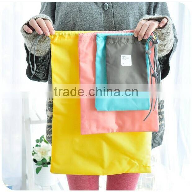 Storage polyester Bag, plastic shopping bag for storage, waterproof nylon polyester drawstring bag