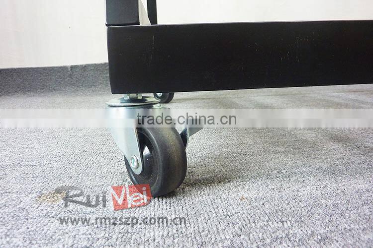 Removable metal floor mat display stand