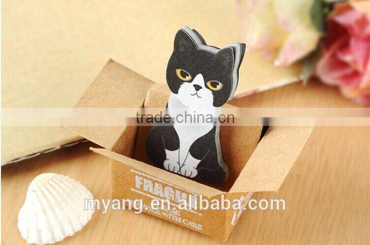 Promotional Creative Lovely Cat Adhesive Sticky Notes Memo Pad