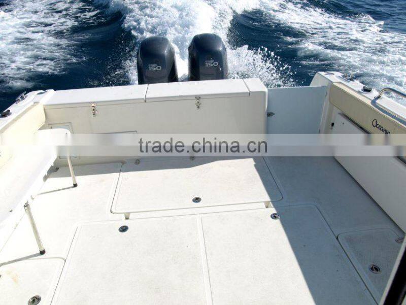 9m CE Approved Fishing Cabin Boat, Fiberglass Cabin Boat