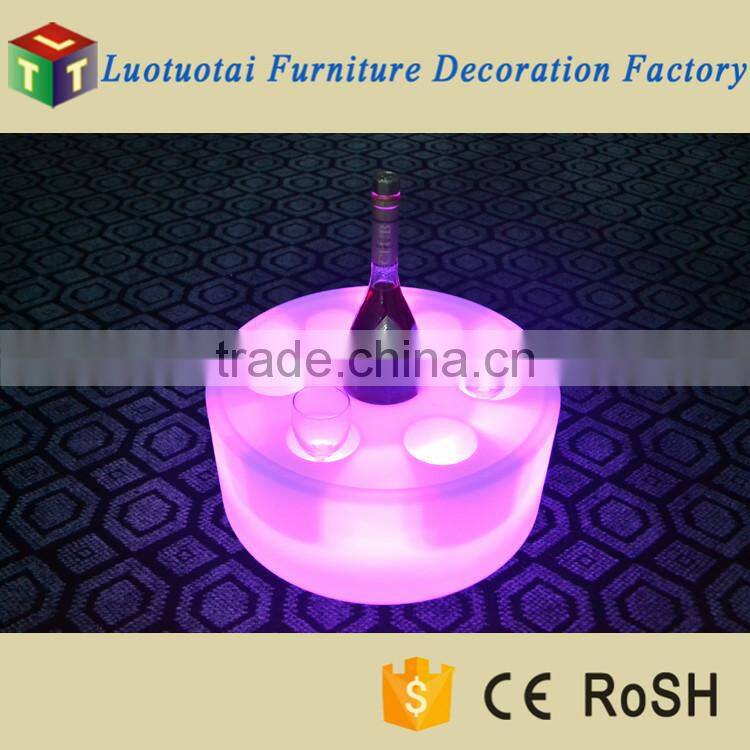Factory sale plastic waterproof champagne led ice bucket/wine tray for outdoor use
