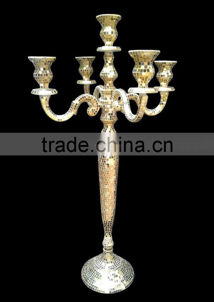 mosaic candelabra 9 arms mosaic wedding floor candelabra