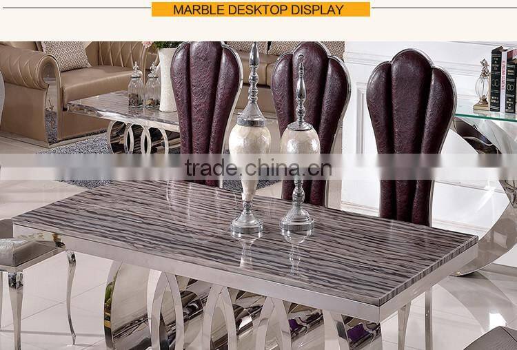 TH382 Cheap price Marble Dining Table and Chair Set