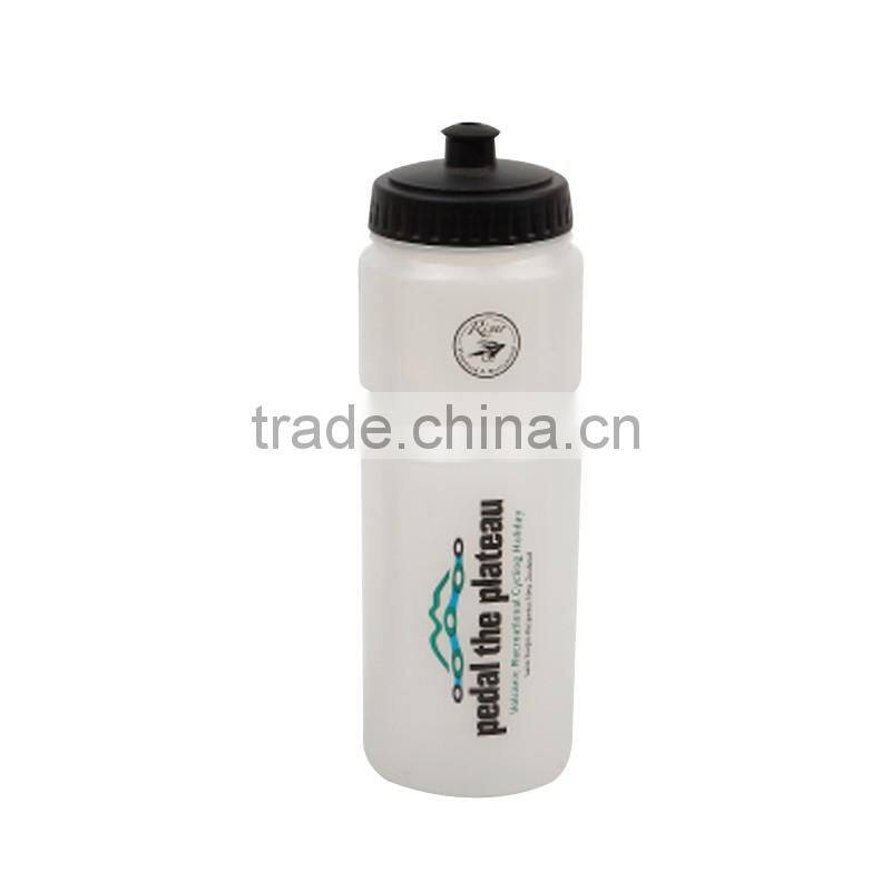 750ml White plastic sport hiking water bottle