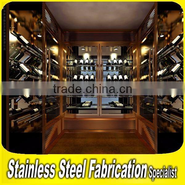 Modern Stainless Steel Bar Wine Cabinet For Hotel KTV Bar Club