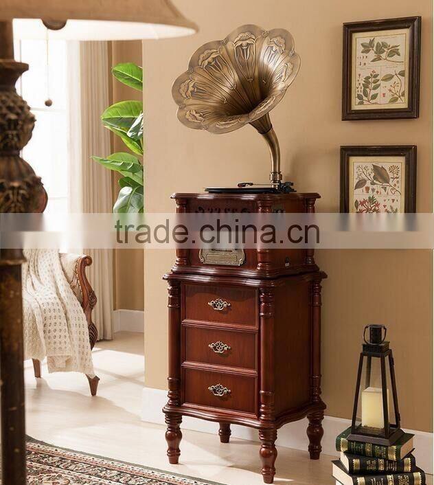 Hot High Quality Classic Wooden Radio Gramophone Luxury Retro Vinyl Phonograph Record Player Wooden Radio Gramophone