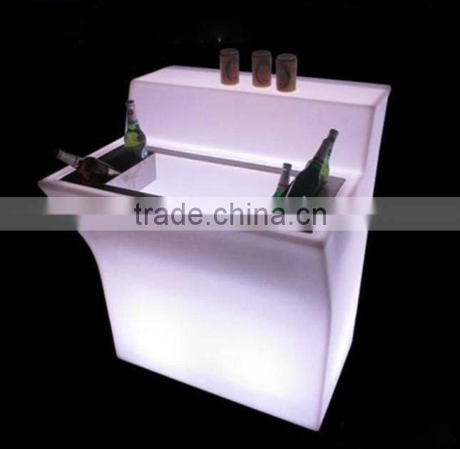 Nightbar illuminated led bar furniture small bar counter designs with ice bucket