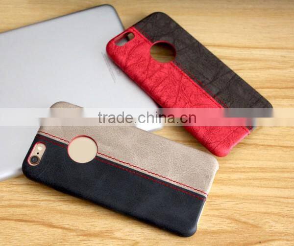 wholesale phone cases for iPhone 6, mobile phone leather case round logo hole phone shell for iPhone6