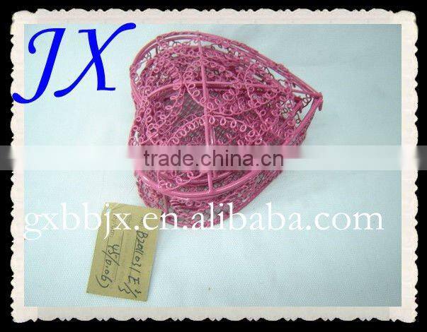 Heart shaped pink wire love gift box set of three
