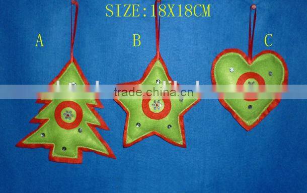 holiday items/ Christmas gift polyester pendant /hanging ornament/ dropornament/ Christmas decoration