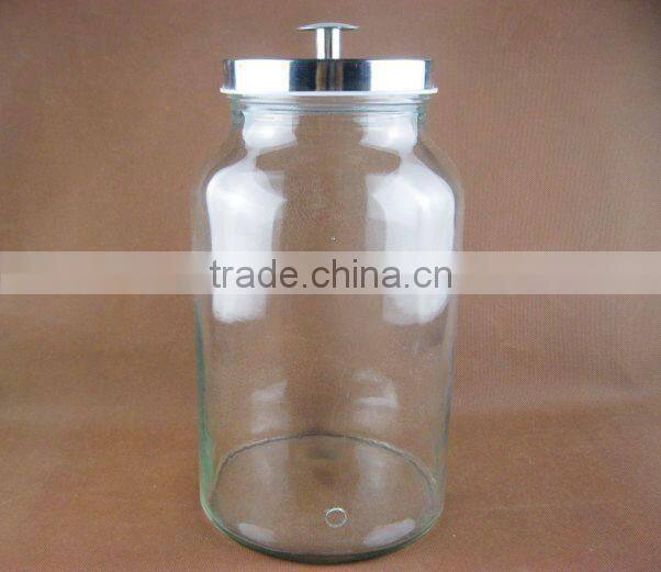 glass storage jars with lid / glass food jar