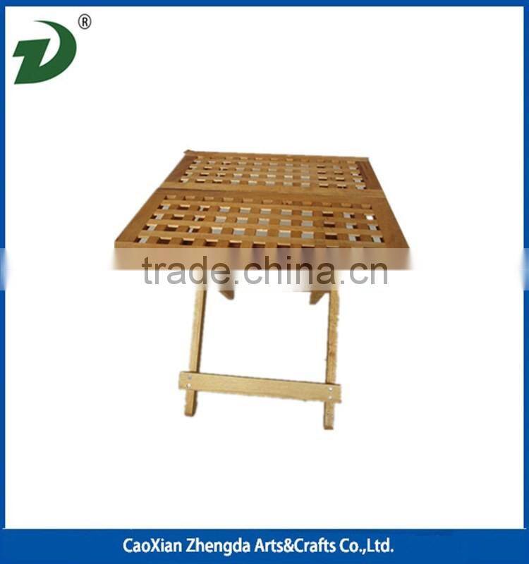 Solid wood folding round outdoor table