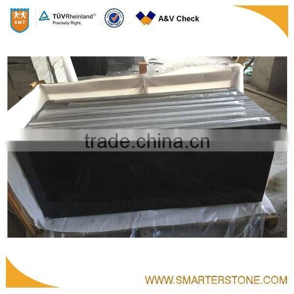 2 cm thick polished stone black star basalt tile