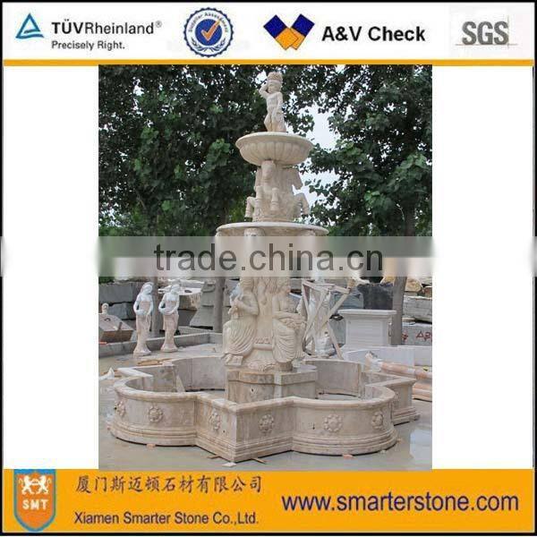 Latest Designed Outdoor Stone Water Garden Fountain Tile Water White Marble or ODM design as your order