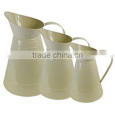 Galvanzied Metal Flower Jugs
