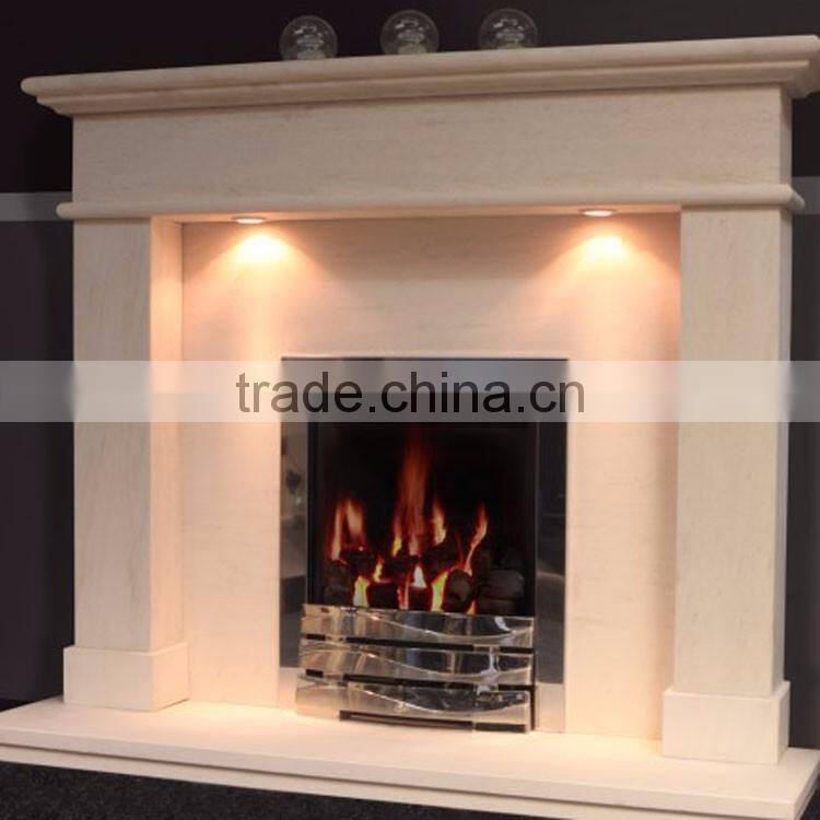 Professional LimeStone Marble Electric Fireplace with CE certificate