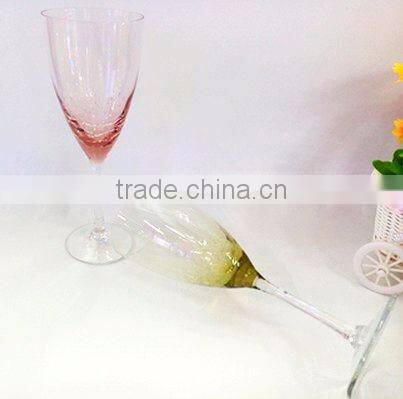 good quality and cheap colored glass goblet European style glass