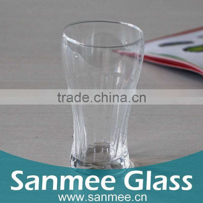 Embossed Old Fashion Style17.5oz Clear Beer Glass Wheat Beer Glass