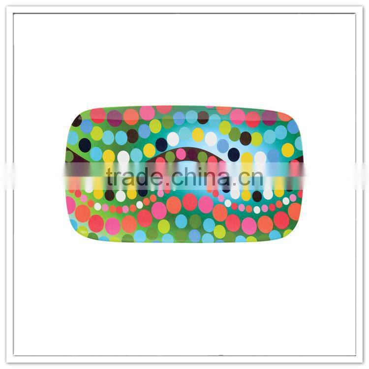 Colorful shining light deisgn ODM/ OEM rectangle plastic communion trays