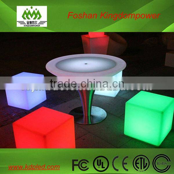 outdoor furniture led color changing lounge table
