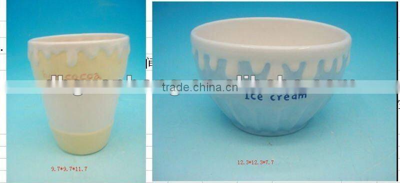 Yellow Ceramic Shoe Flower Pot