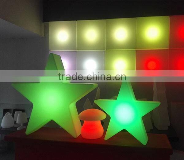 Festival illuminated 16 colors changing LED star shaped light for decorattion