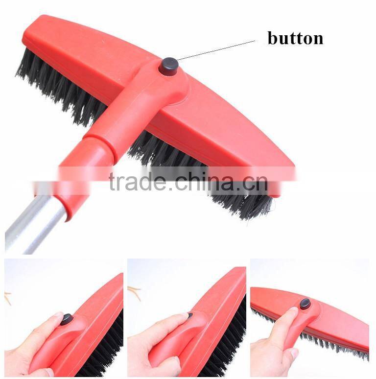 Extendable snow cleaning brush , rotating snow cleaning brush with scraper , snow brush with foam grip