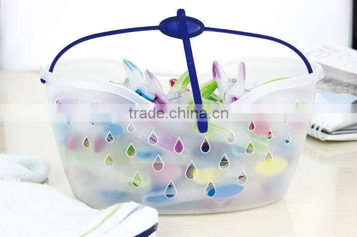 Wide Spread New Hot Sell Household Plastic Basket with Clothes Peg Clips