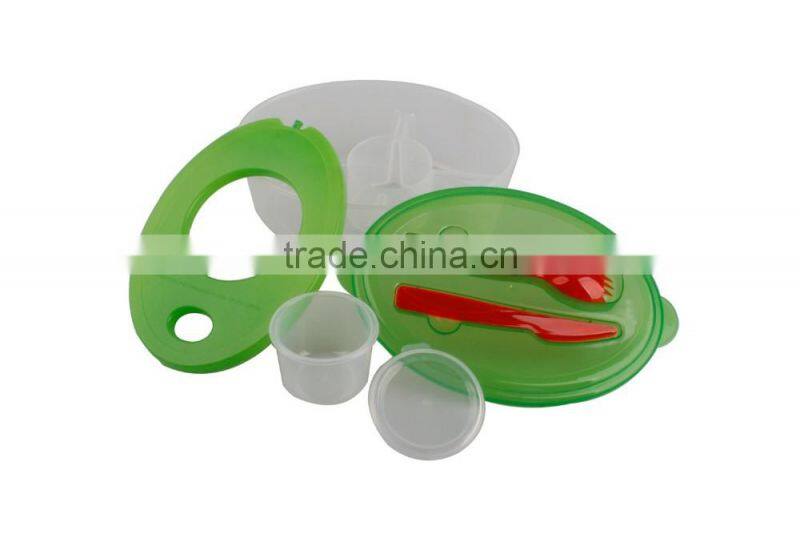BPA Free Plastic Food Containers With Cooling Fork And Spoon