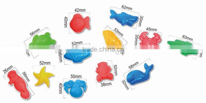 Mini Sea animals 12 Sand Molds Set