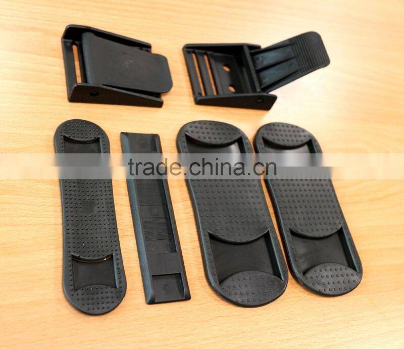 Black White Color Plastic NYLON Chafe with Metal Rectangle ring and Roller