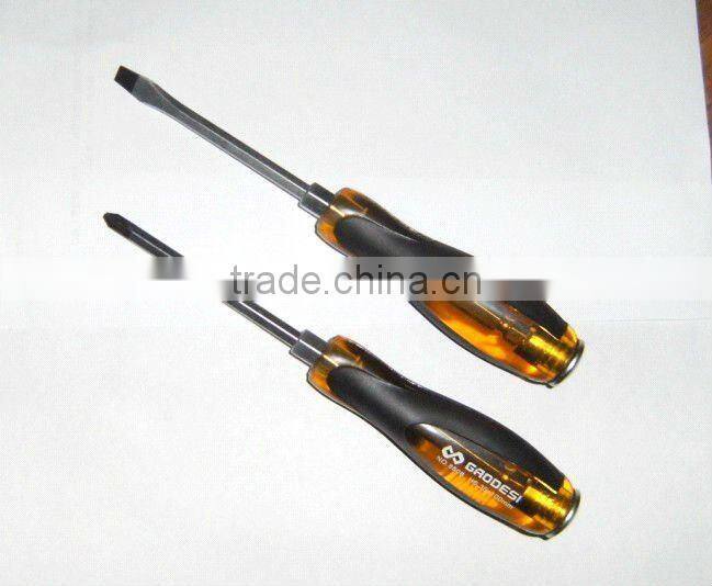 crystalline handle cr-v magnetic screwdriver