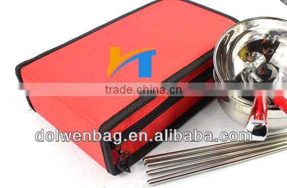 Tableware bag with zipper closed