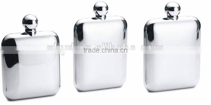 2016 outdoor new hip flask 6oz mini stainless steel hip flask round medium