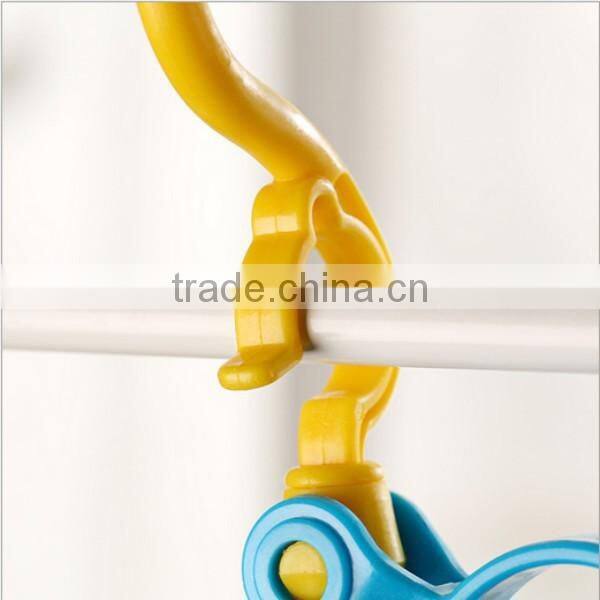 custom rectangle plastic hanger/wholesale multifunction plastic hanger/custom colorful rectangle plastic hanger
