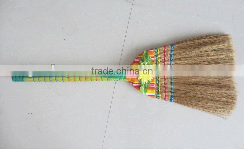 Korea new design natural silvergrass wooden handle broom