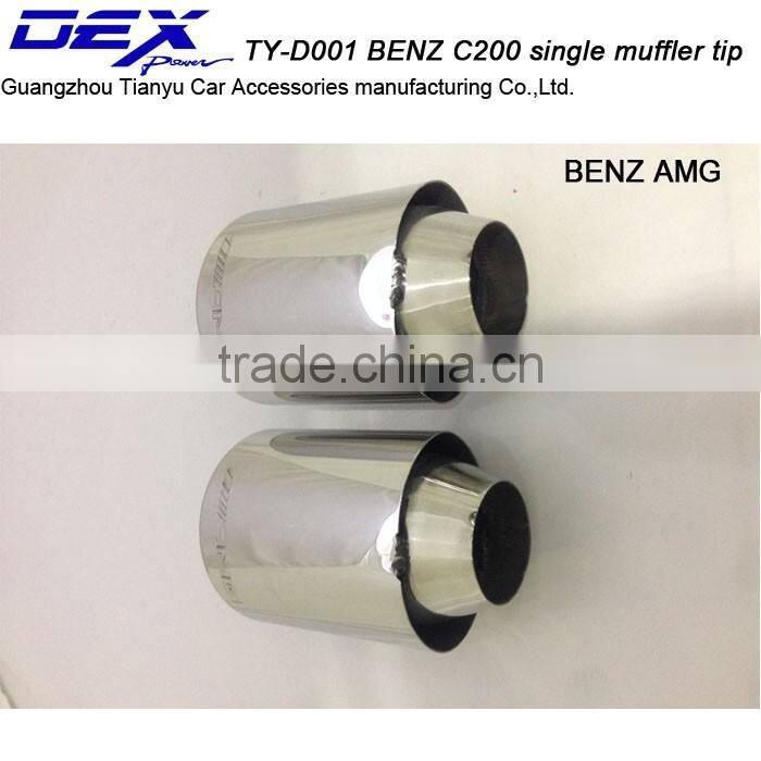 Car accessories dedicated single exhaust pipe muffler for b-enz amg c200