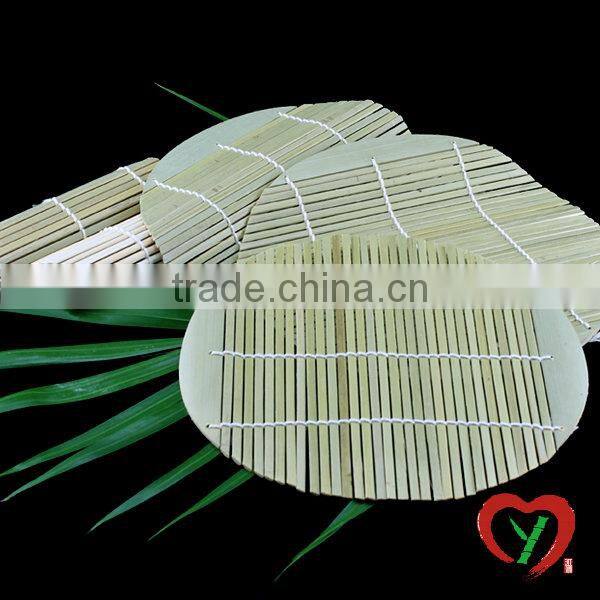 round weaving green bamboo placing mat