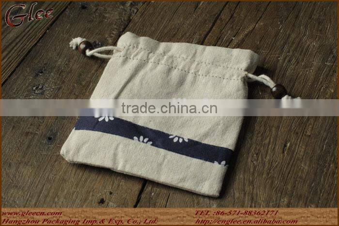 Fabric empty tea bag with string for sale