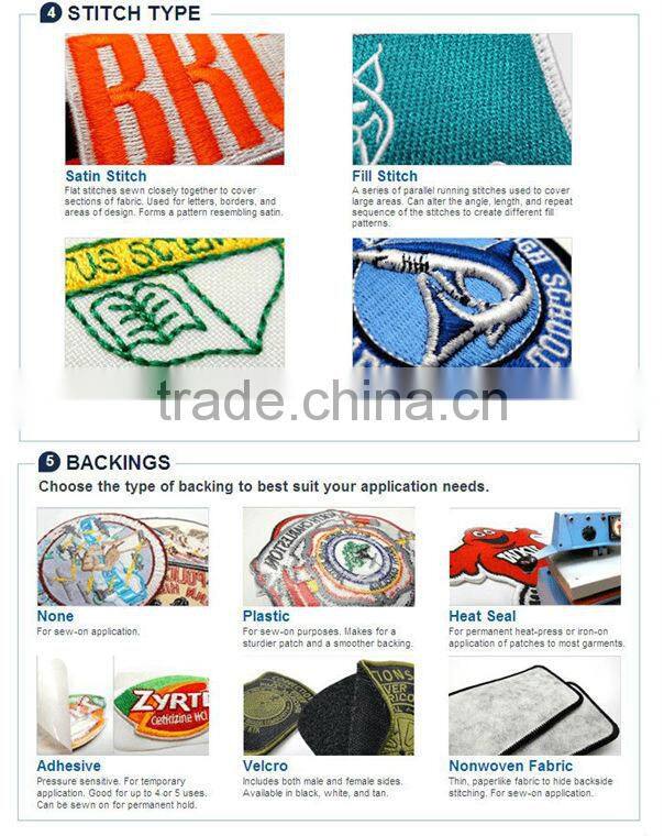 china cheap beautiful custom woven embroidery print patches label